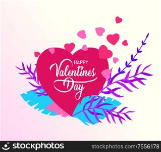 Happy Valentines day cards template with in love isolated in heart on a colorful abstract background, typography poster elements, festive composition design, vector illustration. Happy Valentines day cards template with in love isolated in heart on a colorful abstract background, typography poster elements