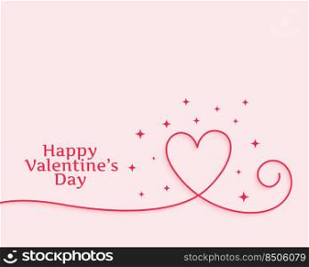 happy valentines day creative line heart background