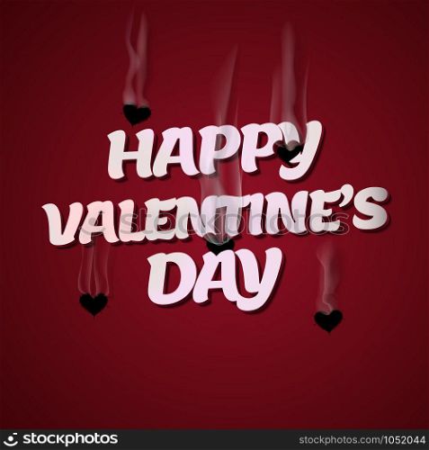 Happy Valentines Day Cupid shoots bullets of hearts. Happy Valentines Day, Cupid shoots bullets of hearts