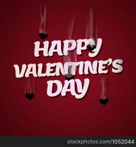 Happy Valentines Day Cupid shoots bullets of hearts. Happy Valentines Day, Cupid shoots bullets of hearts