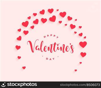 happy valentines day decorative hearts background design
