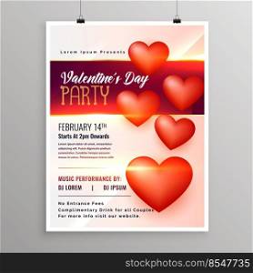 happy valentines day event flyer design template