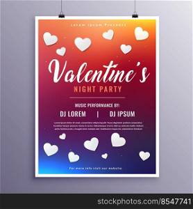 happy valentines day event flyer design template