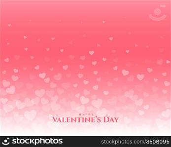 happy valentines day floating hearts greeting design