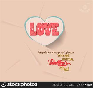 happy valentines day greeting card