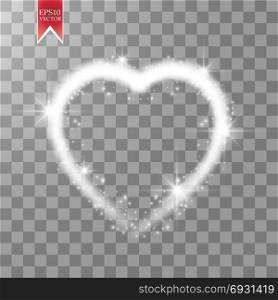 Happy Valentines Day greeting card. I Love You. 14 February. Holiday background with hearts with arrow, light, stars on transparent background. Vector Illustration. Happy Valentines Day greeting card. I Love You. 14 February. Holiday background with hearts with arrow, light, stars on transparent background. Vector Illustration. eps 10