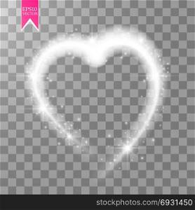 Happy Valentines Day greeting card. I Love You. 14 February. Holiday background with three hearts, light, stars on transparent background. Vector Illustration. Happy Valentines Day greeting card. I Love You. 14 February. Holiday background with three hearts, light, stars on transparent background. Vector Illustration. eps 10