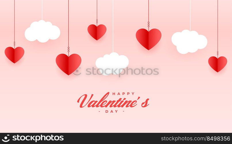 happy valentines day greeting card in paper style design