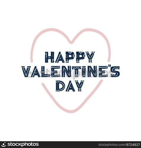 Happy valentines day greeting card Royalty Free Vector Image