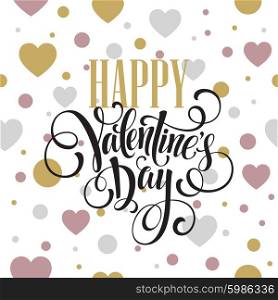 Happy Valentines Day Hand Drawing Lettering design. Vector illustration. Happy Valentines Day Hand Drawing Lettering design. Vector illustration EPS10