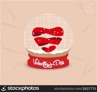 happy valentines day heart globe