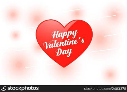 happy valentines day heart with blurred background