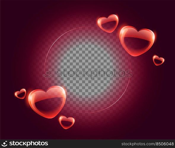 happy valentines day hearts background with image space