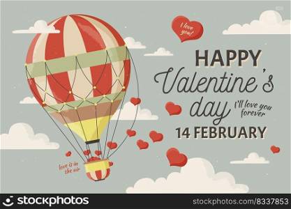 happy valentines day illustration
