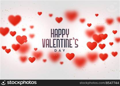 happy valentines day love background with floating hearts