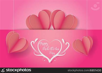happy valentines day.paper cut style,vector