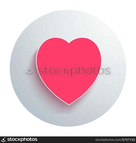 Happy Valentines Day paper heart on gray background