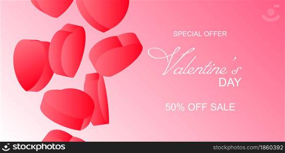 Happy Valentines Day sale banner