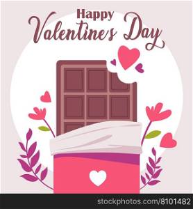Happy valentines day scene design background Vector Image