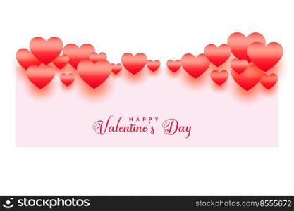 happy valentines day shiny hearts background design
