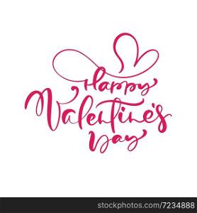 Happy Valentines Day vector handwritten lettering text with hearts. Holiday design to greeting card, poster, congratulate, calligraphy text illustration.. Happy Valentines Day vector handwritten lettering text with hearts. Holiday design to greeting card, poster, congratulate, calligraphy text illustration