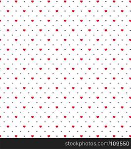 Happy valentines day with red, purple, gray hearts pattern on white background. vector illustration