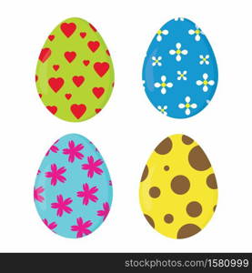 happy vector Background with Colorful Eggs, super vector easter egg set on the wight. nice easter eggs