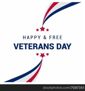 Happy Veterans day design with typography vector