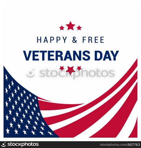 Happy Veterans day design with typography vector