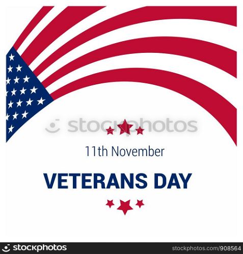 Happy Veterans day design with typography vector