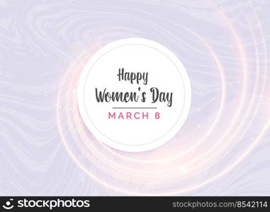 happy woman’s day greeting card design with light effect