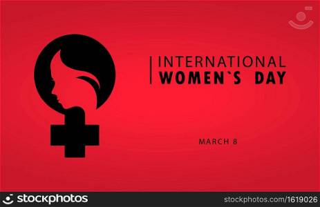 Happy Women Day greeting card illustration. International Women s Day card. Women s friendship. Vector concept of the female’s empowerment movement. Female rights holiday event illustration.