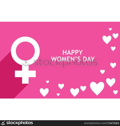 Happy women&rsquo;s day greeting card background vector illustration template