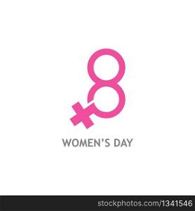 Happy women&rsquo;s day symbol vector illustration template