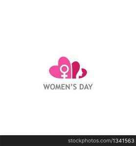 Happy women&rsquo;s day symbol vector illustration template