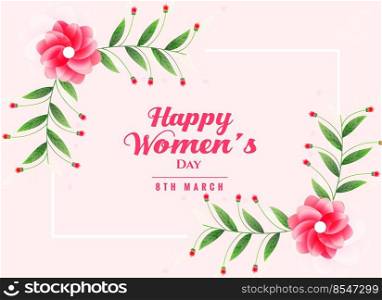 happy women’s day background with flower decoration