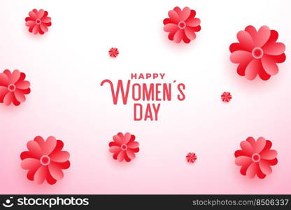 happy women’s day beautiful flower greeting design