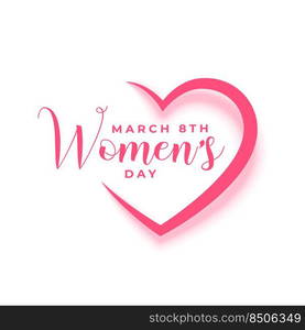 happy women’s day card in paper style heart design