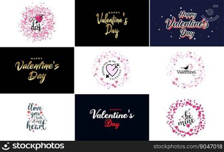 Happy Women’s Day lettering typography poster with heart International Woman’s Day invitation design