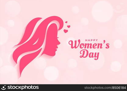 happy women’s day poster design with woman face