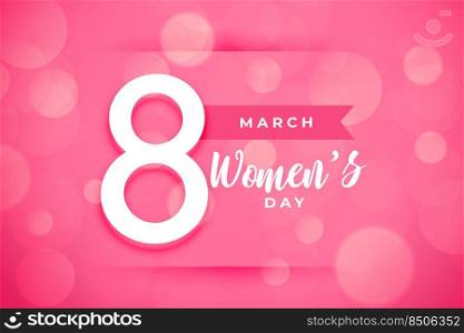 happy womens day background in pink color