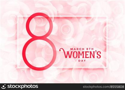 happy womens day beautiful pink flowers background
