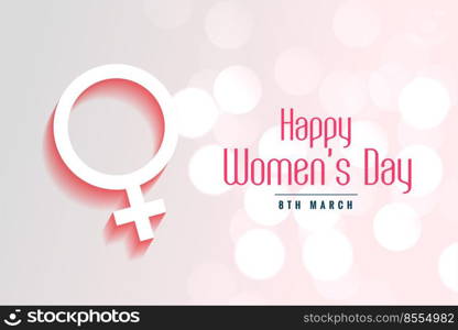 happy womens day bokeh style background design