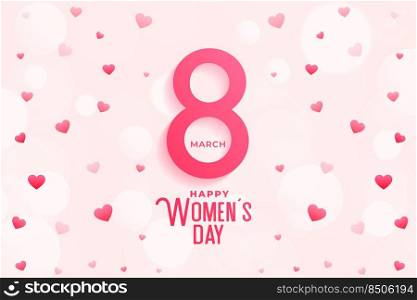 happy womens day celebration heart background design
