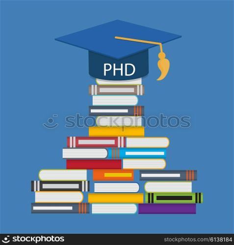 Hard and Long Way to the Doctor of Philosophy Degree PHD Vector Illustration EPS10. Hard and Long Way to the Doctor of Philosophy Degree PHD
