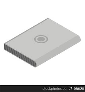 Hard disk icon. Isometric of hard disk vector icon for web design isolated on white background. Hard disk icon, isometric style
