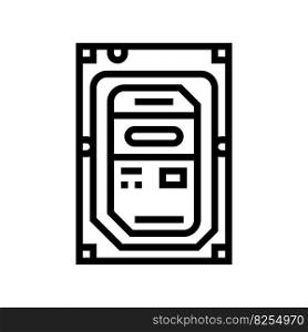 hard drive gaming pc line icon vector. hard drive gaming pc sign. isolated contour symbol black illustration. hard drive gaming pc line icon vector illustration