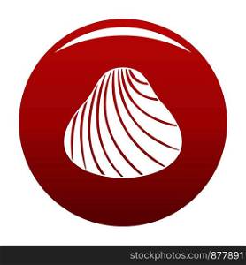 Hard shell icon. Simple illustration of hard shell vector icon for any design red. Hard shell icon vector red