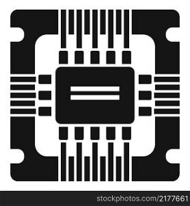 Hardware cpu icon simple vector. Chip circuit. Central electronic. Hardware cpu icon simple vector. Chip circuit
