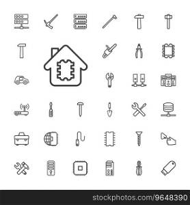 Hardware icons Royalty Free Vector Image
